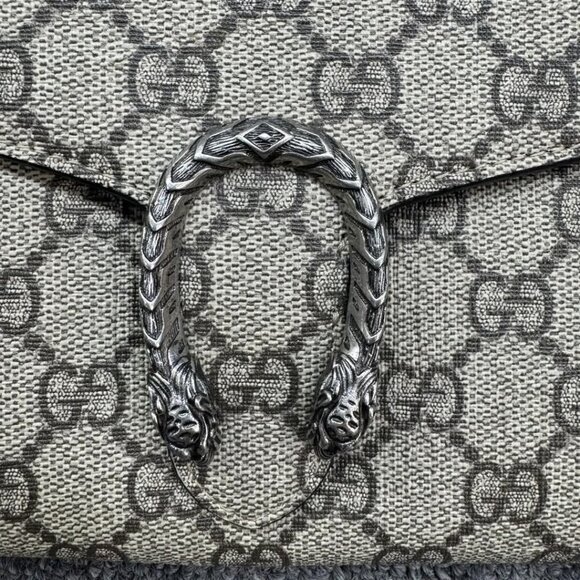 GUCCI Dionysus Chain Wallet Brown Canvas Shoulder Bag 699-011725 - Picture 4 of 16